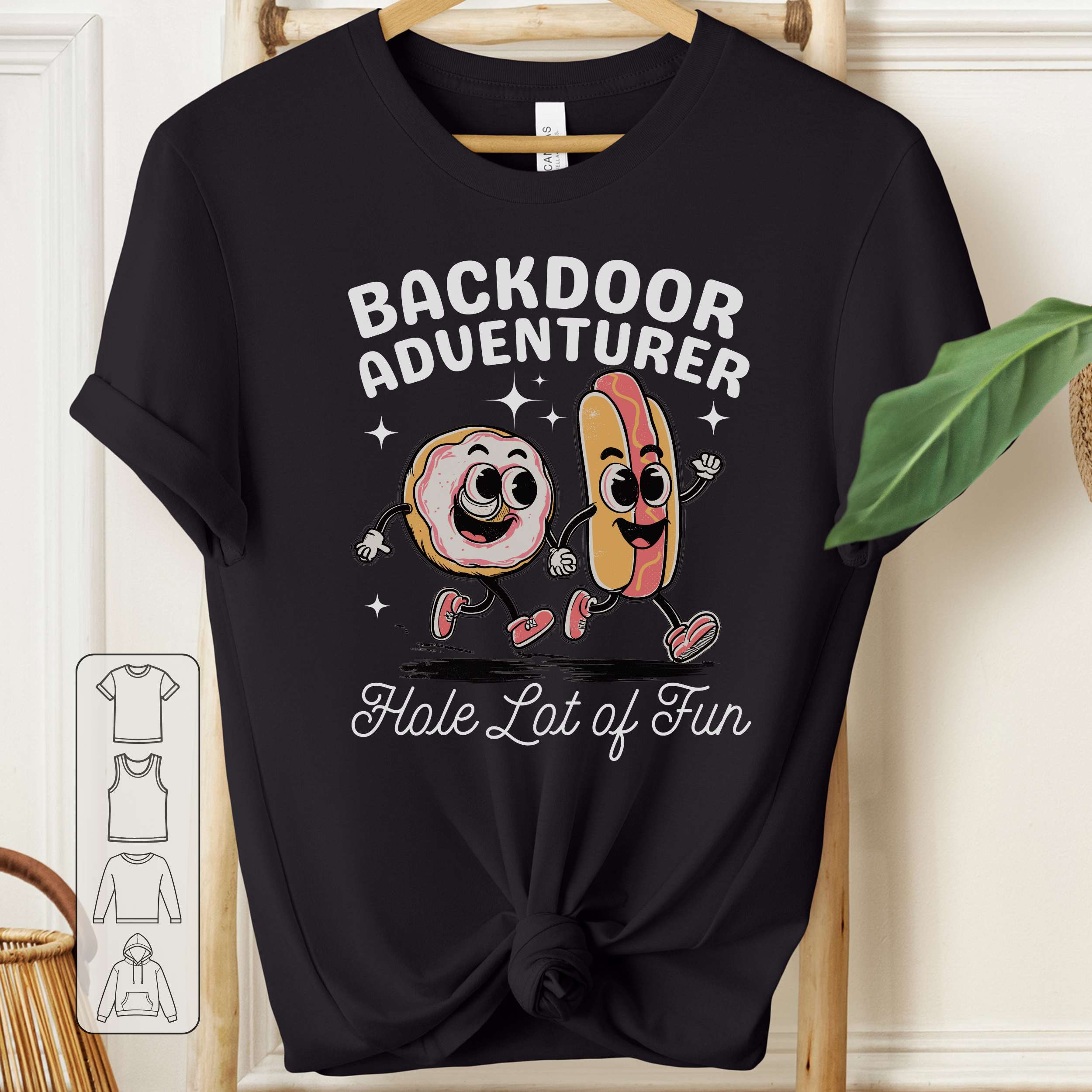 Backdoor Adventurer Shirt Funny Adult Humour T-Shirt